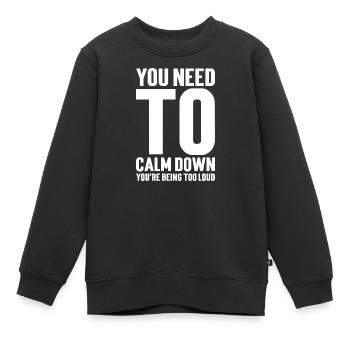 Message Motivante de Sérénité - Sweat Premium enfant bio - noir - Devant - AI Model Kid Female (0cm)
