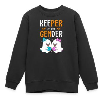 Halloween Gender Reveal - Kinder Premium Organic Sweatshirt - Schwarz - Vorne - AI Model Kid Female (0cm)
