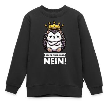 Bevor Du Fragst Igel Igelliebhaber Igelfan Stachel - Kinder Premium Organic Sweatshirt - Schwarz - Vorne - AI Model Kid Female (0cm)