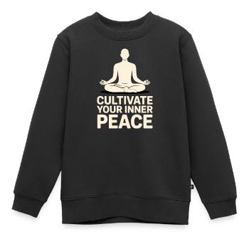 Qigong Tai Chi - Sweat Premium enfant bio - noir - Devant - AI Model Kid Female (0cm)