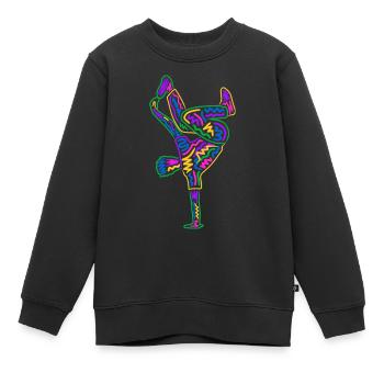 Breakdancer Breakdancer Breakdance Boys Colorés Breakdance - Sweat Premium enfant bio - noir - Devant - AI Model Kid Female (0cm)
