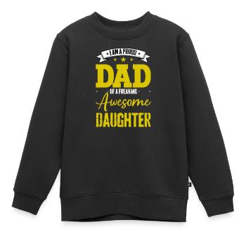 Vater und Tochter - Kinder Premium Organic Sweatshirt - Schwarz - Vorne - AI Model Kid Female (0cm)