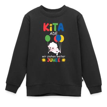 Kita Ade Wir Ziehen Weiter Juhee Kita Abgänger - Kinder Premium Organic Sweatshirt - Schwarz - Vorne - AI Model Kid Female (0cm)