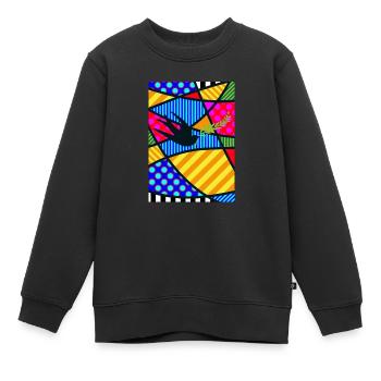 Lucky Swallow - Kids Premium Organic Sweatshirt - black - Front - AI Model Kid Female (0cm)