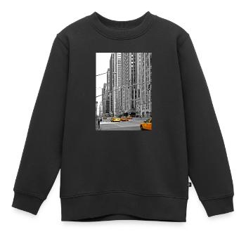 NYC Yellow Cabs Radio City - Sweat Premium enfant bio - noir - Devant - AI Model Kid Female (0cm)
