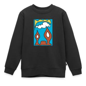 Royaume des merveilles - Sweat Premium enfant bio - noir - Devant - AI Model Kid Female (0cm)