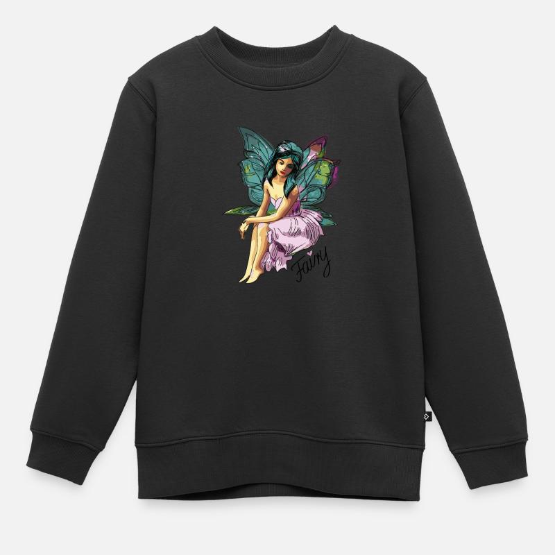 Fée - Sweat Premium enfant bio - noir