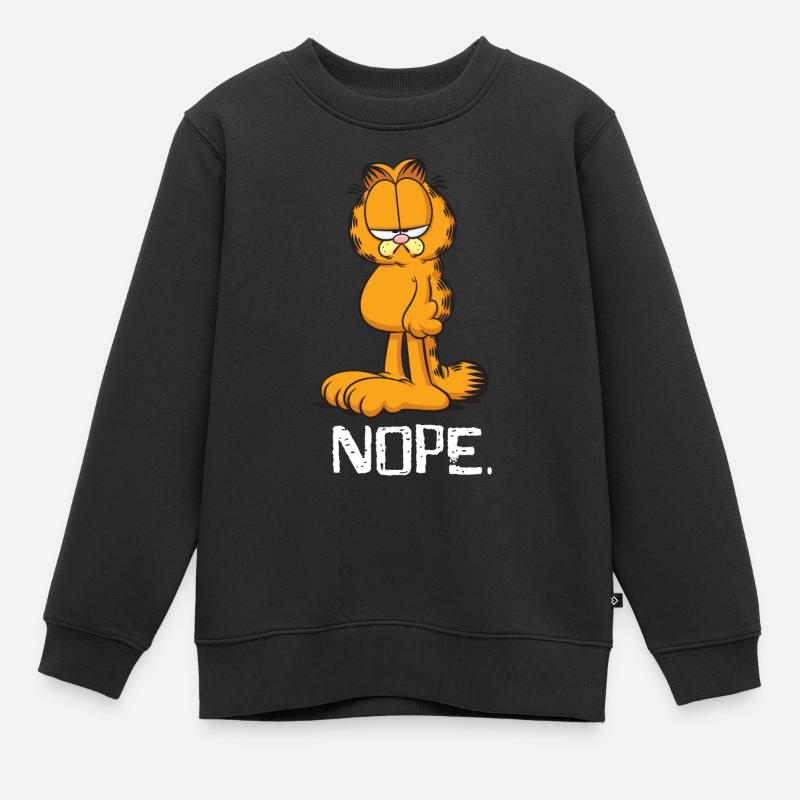 Garfield Nope - Sweat Premium enfant bio - noir