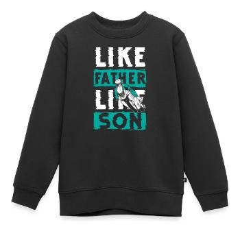 Motocross Cross Zweirad Vater - Kinder Premium Organic Sweatshirt - Schwarz - Vorne - AI Model Kid Female (0cm)