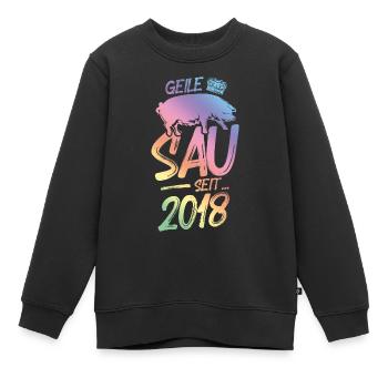 2018 Geile Sau - Kinder Premium Organic Sweatshirt - Schwarz - Vorne - AI Model Kid Female (0cm)