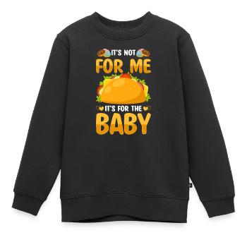 Bébé ventre naissance maman bébé dictons - Sweat Premium enfant bio - noir - Devant - AI Model Kid Female (0cm)