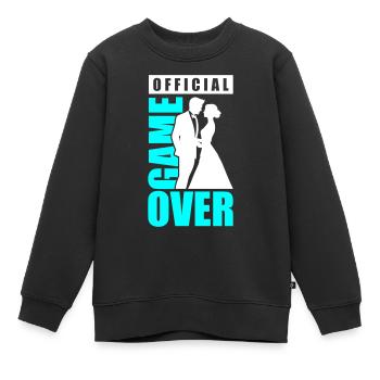 Jeu de couple de mariage sur le couple de mariage Jga - Sweat Premium enfant bio - noir - Devant - AI Model Kid Female (0cm)