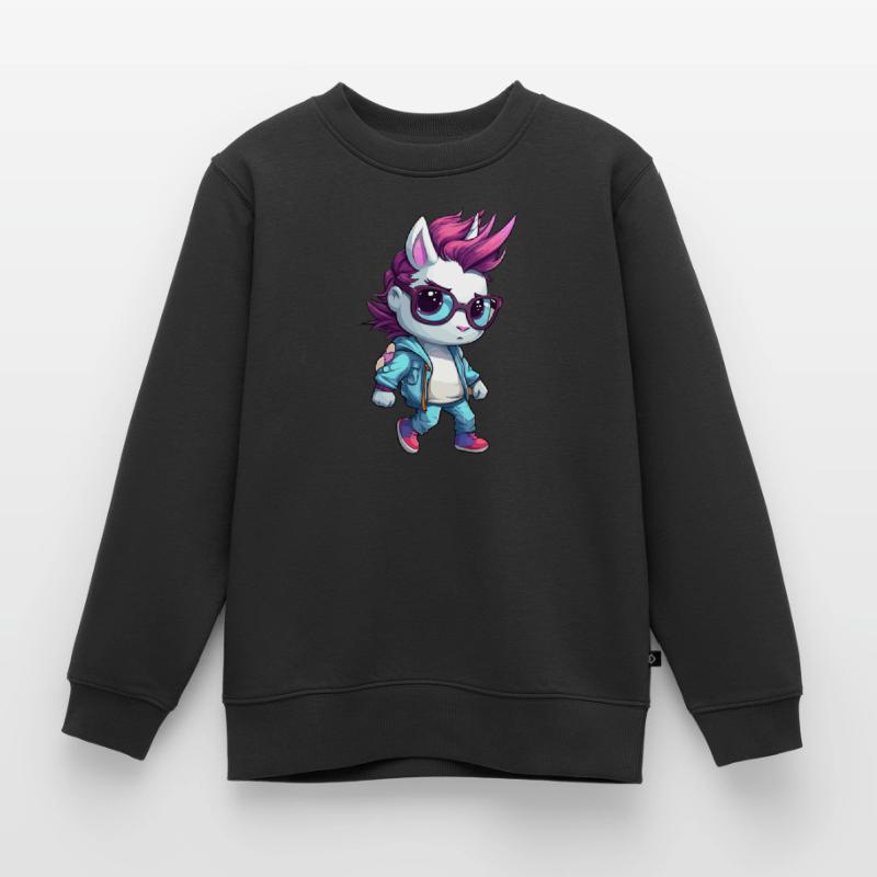 Einhorn - Punk oder Nerd? Kinder Premium Organic Sweatshirt