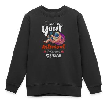 Astronaut Raumfahrt Raumanzug Rakete - Kinder Premium Organic Sweatshirt - Schwarz - Vorne - AI Model Kid Female (0cm)