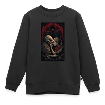 Un amour douloureux au-delà de la vie - Sweat Premium enfant bio - noir - Devant - AI Model Kid Female (0cm)
