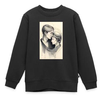 Vereintes lesbisches Paar mit Tinte - Kinder Premium Organic Sweatshirt - Schwarz - Vorne - AI Model Kid Female (0cm)