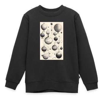 moment des sphères et des lignes - Sweat Premium enfant bio - noir - Devant - AI Model Kid Female (0cm)