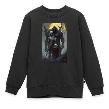 Portrait de famille dark fantasy - Sweat Premium enfant bio - noir - Devant - AI Model Kid Female (0cm)