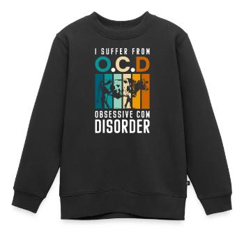 Kühe Kuhflecken Vieh Tierliebe - Kinder Premium Organic Sweatshirt - Schwarz - Vorne - AI Model Kid Female (0cm)
