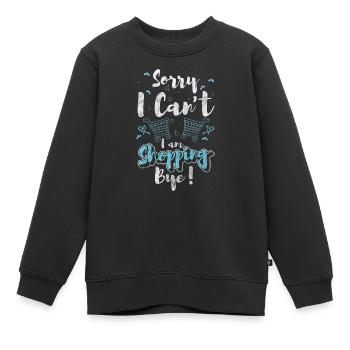 Einkauf Kauf Geschenk Beutel - Kinder Premium Organic Sweatshirt - Schwarz - Vorne - AI Model Kid Female (0cm)