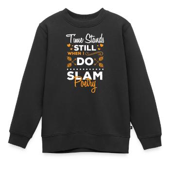 Poésie Slam Poème Littérature Rédacteur - Sweat Premium enfant bio - noir - Devant - AI Model Kid Female (0cm)