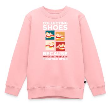 Schuh Design Sammeln - Kinder Premium Organic Sweatshirt - Rosa - Vorne - AI Model Kid Female (0cm)
