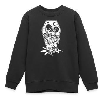 Sarg Liebe Skelette - Kinder Premium Organic Sweatshirt - Schwarz - Vorne - AI Model Kid Female (0cm)