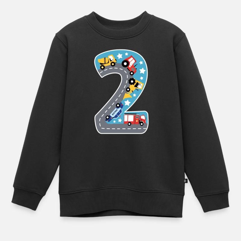 2 - Kinder Premium Organic Sweatshirt - Schwarz