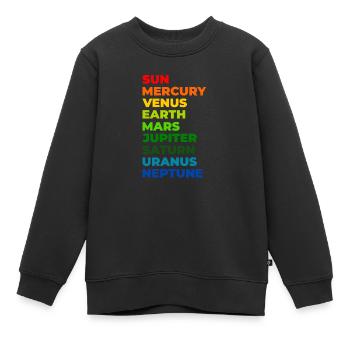 Solar system - Kids Premium Organic Sweatshirt - black - Front - AI Model Kid Female (0cm)