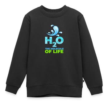 Water, the Molecule of life - Kids Premium Organic Sweatshirt - black - Front - AI Model Kid Female (0cm)