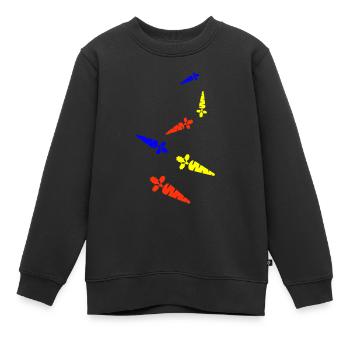 Symbole de la carotte - Sweat Premium enfant bio - noir - Devant - AI Model Kid Female (0cm)