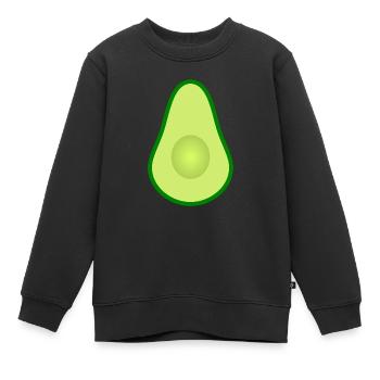 Avocado ohne Kern Design zum personalisieren - Kinder Premium Organic Sweatshirt - Schwarz - Vorne - AI Model Kid Female (0cm)