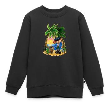 Kleiner Pirat - Kinder Premium Organic Sweatshirt - Schwarz - Vorne - AI Model Kid Female (0cm)