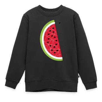 melone - Kinder Premium Organic Sweatshirt - Schwarz - Vorne - AI Model Kid Female (0cm)