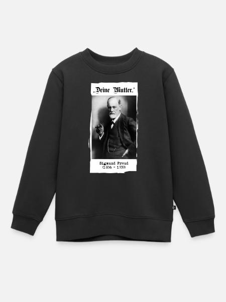 Sigmund Freud - "Deine Mutter." - Kinder Premium Organic Sweatshirt - Schwarz