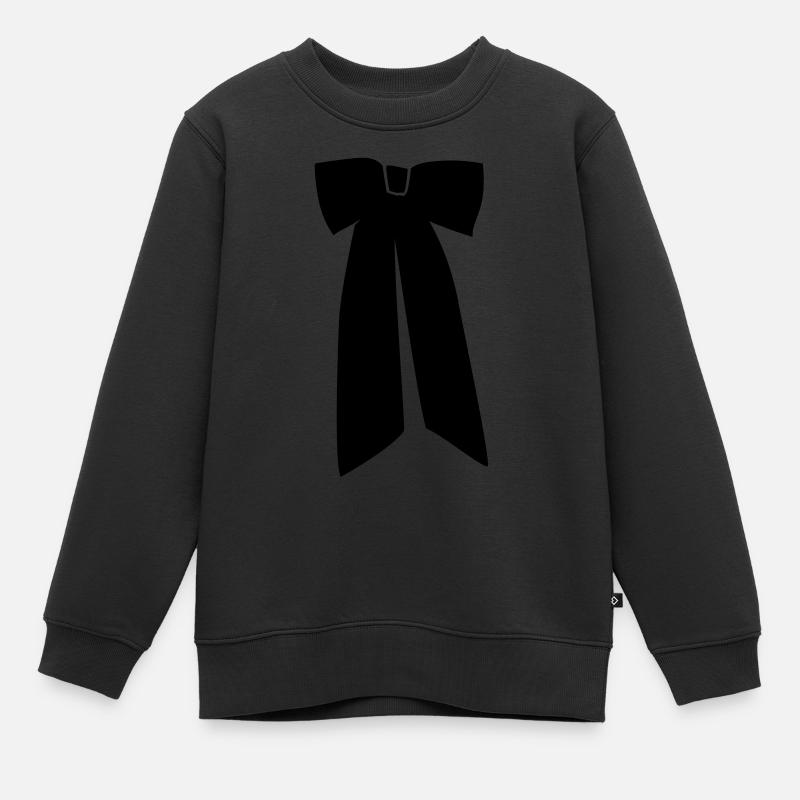 Bow Tie Girl cravate corbata Krawatte - Sweat Premium enfant bio - noir