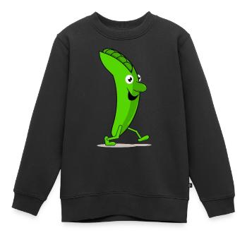 Funny pea - Kinder Premium Organic Sweatshirt - Schwarz - Vorne - AI Model Kid Female (0cm)