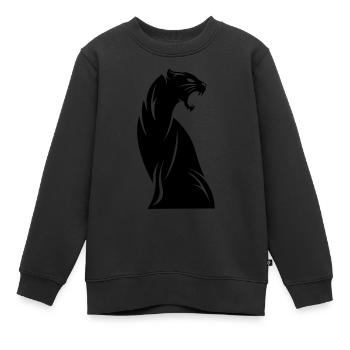 panther - Kinder Premium Organic Sweatshirt - Schwarz - Vorne - AI Model Kid Female (0cm)