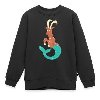 Steinbock Sternzeichen - Kinder Premium Organic Sweatshirt - Schwarz - Vorne - AI Model Kid Female (0cm)
