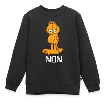 Garfield Non - Sweat Premium enfant bio - noir - Devant - AI Model Kid Female (0cm)
