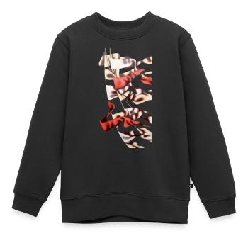 Flaggen - Kinder Premium Organic Sweatshirt - Schwarz - Vorne - AI Model Kid Female (0cm)