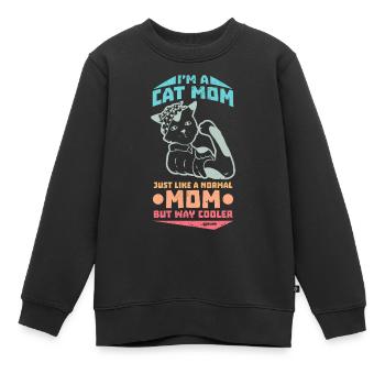 beste Katzenmama Katzendame Katzenbesitzer Geschen - Kinder Premium Organic Sweatshirt - Schwarz - Vorne - AI Model Kid Female (0cm)