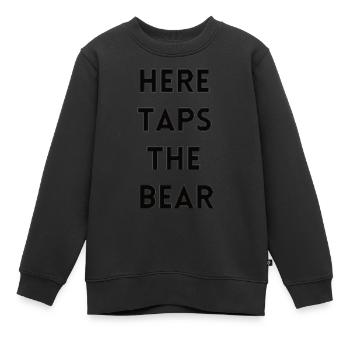 here taps the bear - Kinder Premium Organic Sweatshirt - Schwarz - Vorne - AI Model Kid Female (0cm)
