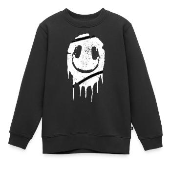 Smile white headphone 303 acid - Kinder Premium Organic Sweatshirt - Schwarz - Vorne - AI Model Kid Female (0cm)