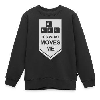c’est ce qui m’émeut - Sweat Premium enfant bio - noir - Devant - AI Model Kid Female (0cm)