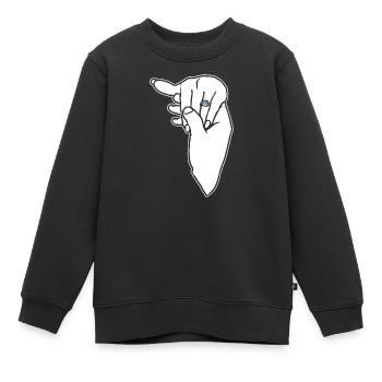 Verlobungs-Ehering-Hand - Kinder Premium Organic Sweatshirt - Schwarz - Vorne - AI Model Kid Female (0cm)