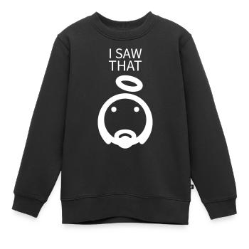 Jésus j’ai vu que - Sweat Premium enfant bio - noir - Devant - AI Model Kid Female (0cm)