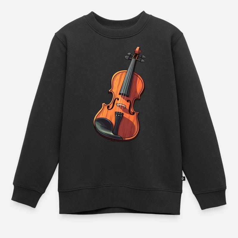Violon dans le style comique - Sweat Premium enfant bio - noir