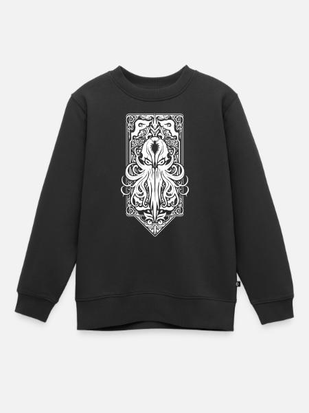 Cthulhu-Emblem Antikes Wesen - Kinder Premium Organic Sweatshirt - Schwarz