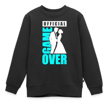 Jeu de couple de mariage sur le couple de mariage Jga - Sweat Premium enfant bio - noir - Devant - AI Model Kid Female (0cm)